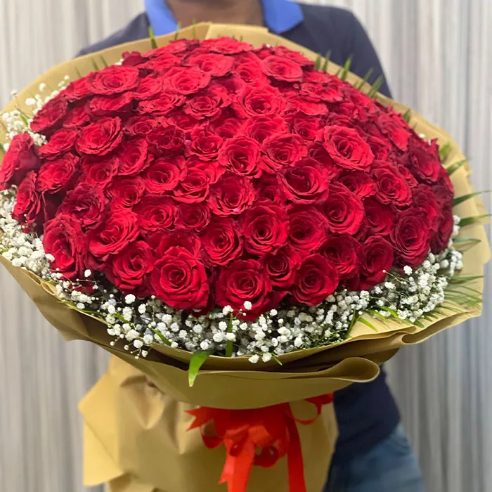 100 shop red roses